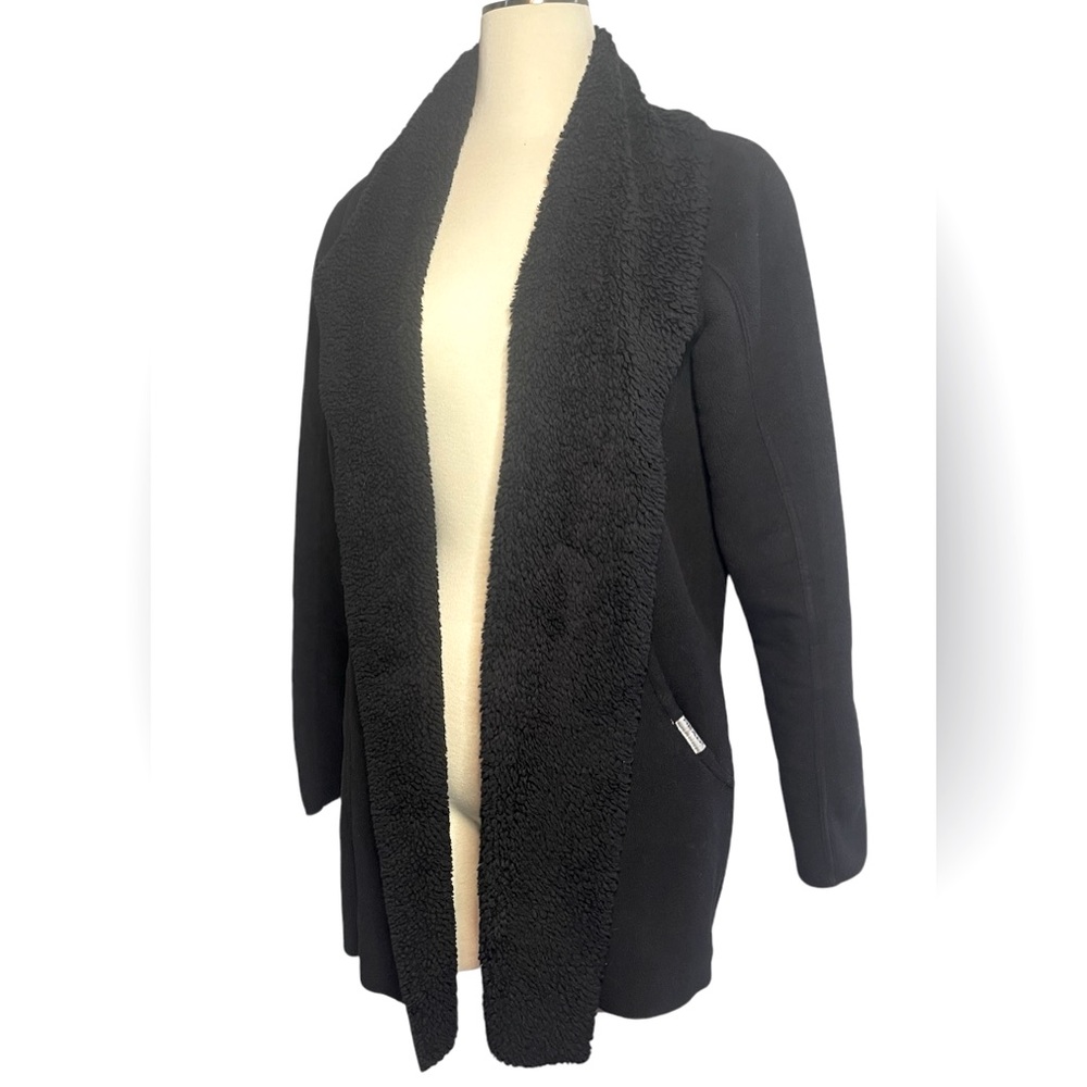 HEAD Women's Black Open Front Fleece Jacket Size M Medium
